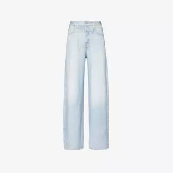 Miramar sofie широкие брюки средней посадки из хлопкового джерси Rag & Bone, синий