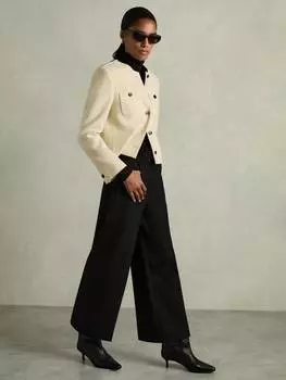 Миртовые широкие брюки Reiss, черный