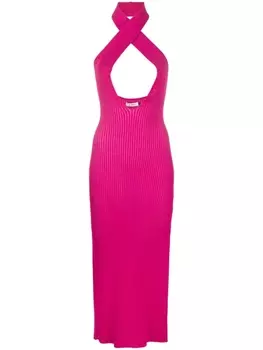 MISBHV длинное платье с вырезом, розовый