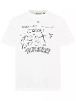 MISBHV футболка с принтом, белый