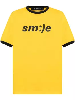 MISBHV футболка с принтом, желтый