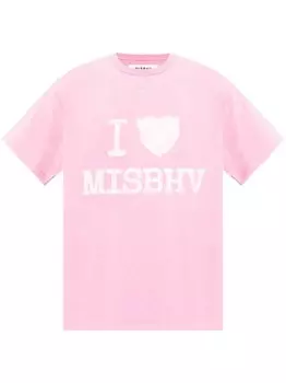 MISBHV хлопковая футболка с логотипом, розовый