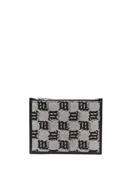 MISBHV картхолдер на молнии с монограммой, черный