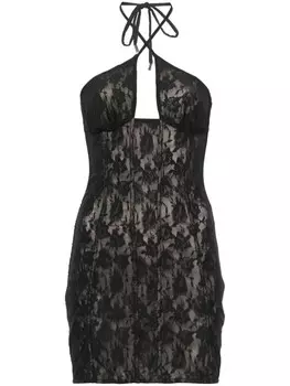 MISBHV кружевное платье мини, черный
