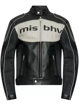 MISBHV Мото кожаная куртка, черный