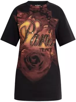 MISBHV платье-футболка из хлопка с принтом, черный