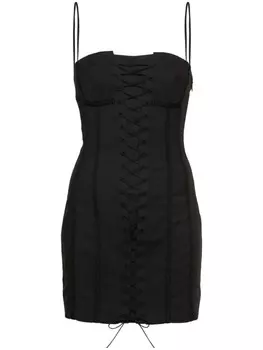 MISBHV платье мини Lara со шнуровкой, черный