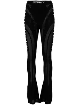 MISBHV расклешенные брюки с вырезами, черный