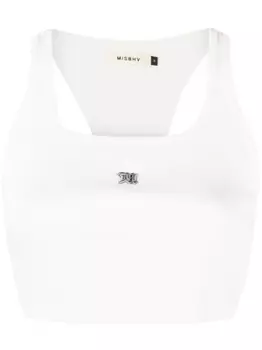 MISBHV топ The M с вышитым логотипом, белый