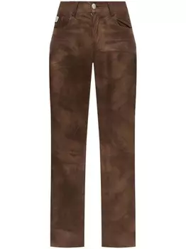 MISBHV зауженные брюки с логотипом, коричневый