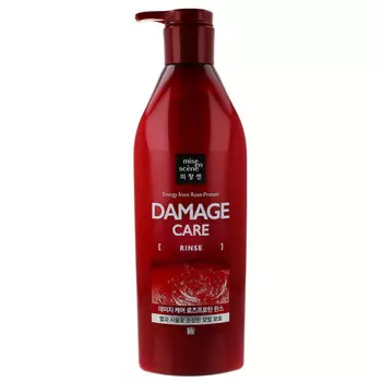 MiseEnScene Damage care Rose Protein Rinse, Кондиционер для поврежденных волос, 680мл Inna Marka