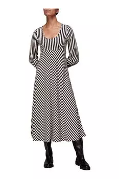 Misha черное платье с диагональным принтом Whistles, черный