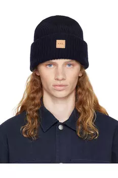 Мишель вязаная шапка A.P.C., синий