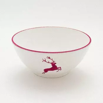 Миска бордоский олень d: 20 см / 1 л Gmundner Keramik, бело-красный