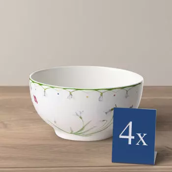 Миска Colorful Spring, 750 мл, 4 шт Villeroy & Boch, зеленый