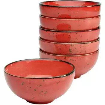 Миска CreaTable «NATURE COLLECTION», 6 предметов, из керамогранита, миска для закусок, 11,5 см, цвет feuerrot