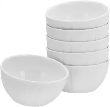 Миска для хлопьев CreaTable "Барселона", 6 предметов, фарфор, 420 мл, 13,5 см, белый