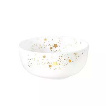 Миска для хлопьев Liberty Golden Stars 15 см Seltmann Weiden, белое золото