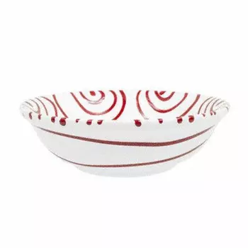 Миска для хлопьев Red Flaming, маленькая, d: 14 см / высота: 4,5 см / 0,27 л Gmundner Keramik, бело-красный