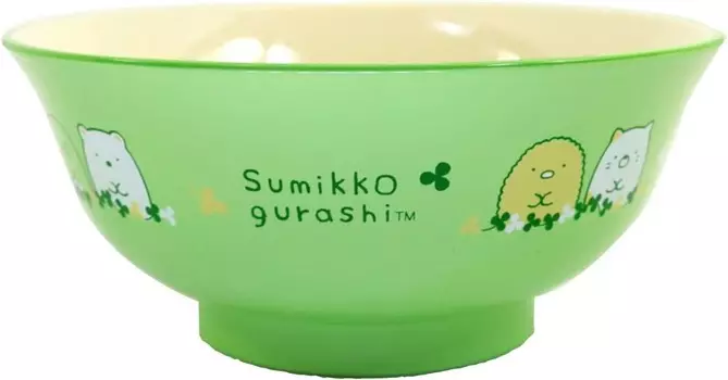 Миска для лапши Asahi Kohiro Sumikko Gurashi, зеленый донбури, сделано в Японии, можно мыть в посудомоечной машине, можно использовать в микроволновой печи, Sumikko Gurashi