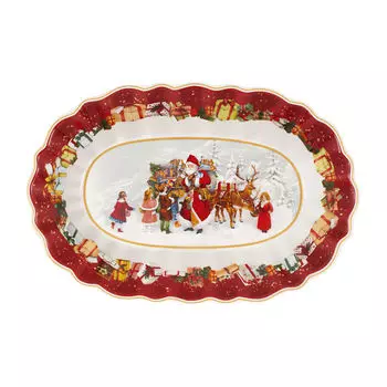 Миска-игрушка Fantasy овальная большая, Санта и дети 29х19см Villeroy & Boch, красочный