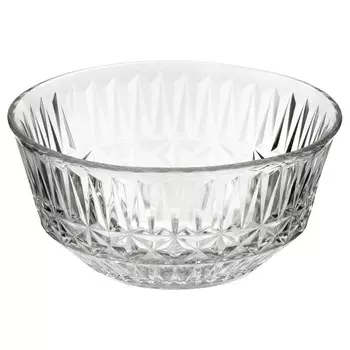 Миска, прозрачное стекло/с рисунком, 15 см, SLLSKAPLIG IKEA