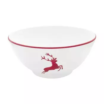 Миска Ruby Red Deer d: 27 см / 2,5 л Gmundner Keramik, бело-красный