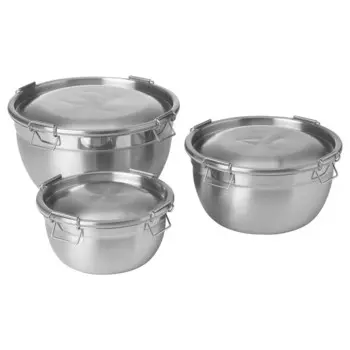 Миска с крышкой, набор из 3 шт, CIKLID IKEA
