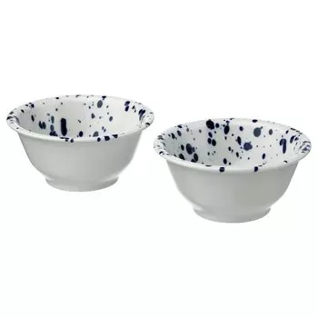 Миска, с рисунком/синяя, 14 см, SILVERSIDA IKEA