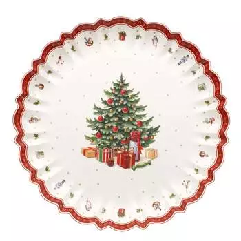 Миска сервировочная круглая Toy's Delight 44см Villeroy & Boch, красный/белый