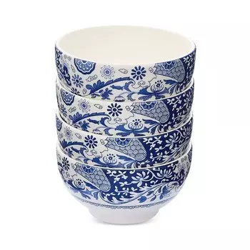 Миска Spode Blue Italian Brocato 4,3 дюйма, набор из 4 шт, синий