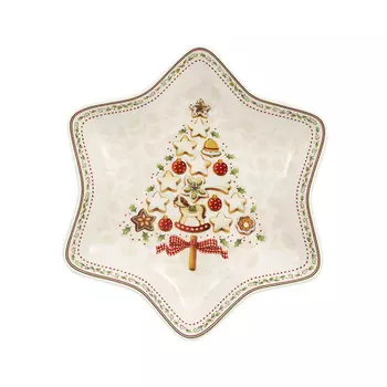 Миска Winter Bakery Delight star средняя - дерево 24,5 см Villeroy & Boch, красочный