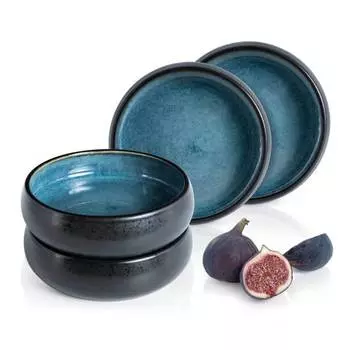 Миски из цельного керамогранита, 300 мл, набор из 4 шт. Moritz & Moritz, синий