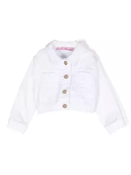 Miss Blumarine джинсовая куртка на пуговицах, белый