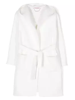 Miss Blumarine пальто с поясом, белый