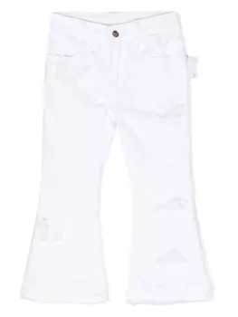 Miss Blumarine расклешенные брюки, белый