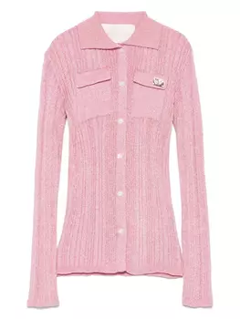 Miss Blumarine рубашка в рубчик, розовый