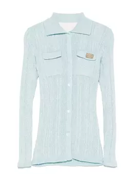 Miss Blumarine рубашка в рубчик, синий