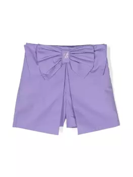 Miss Blumarine шорты с бантом, фиолетовый
