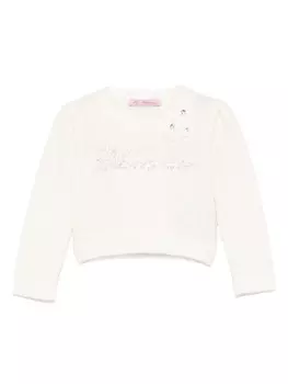 Miss Blumarine свитер с логотипом, серый