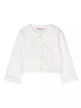 Miss Blumarine твиловая куртка-рубашка, белый