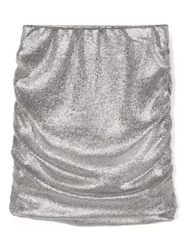 Miss Blumarine юбка мини с логотипом, серый