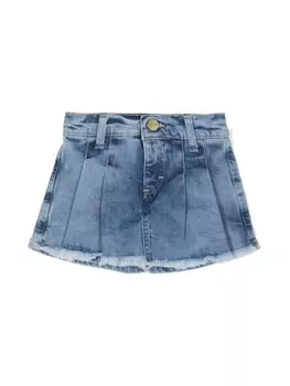 Miss Grant джинсовые шорты со складками и бахромой, синий