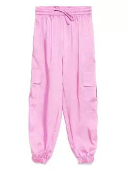 Miss Grant Kids атласные брюки карго, розовый