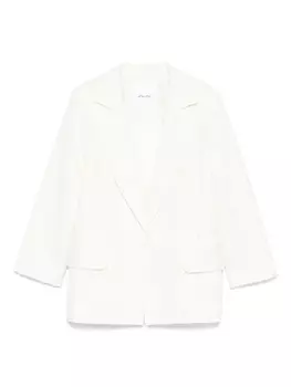 Miss Grant Kids пиджак с эффектом потертости, белый