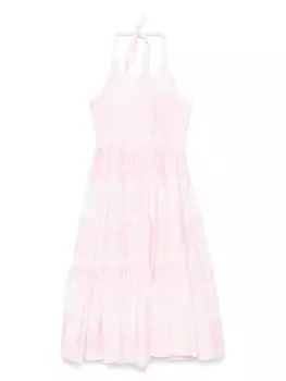 Miss Grant Kids платье с цветочным принтом, розовый