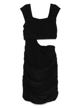 Miss Grant Kids платье с вырезами, черный