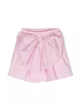 Miss Grant Kids расклешенная юбка с бантом, розовый