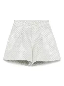 Miss Grant Kids шорты с геометричным узором, синий