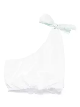 Miss Grant Kids топ на одно плечо, белый